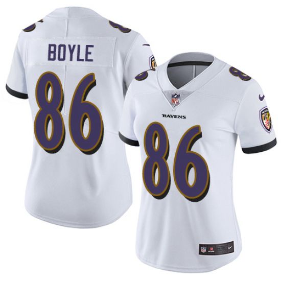 Men Baltimore Ravens 86 Nick Boyle Nike White Game Player NFL Jersey